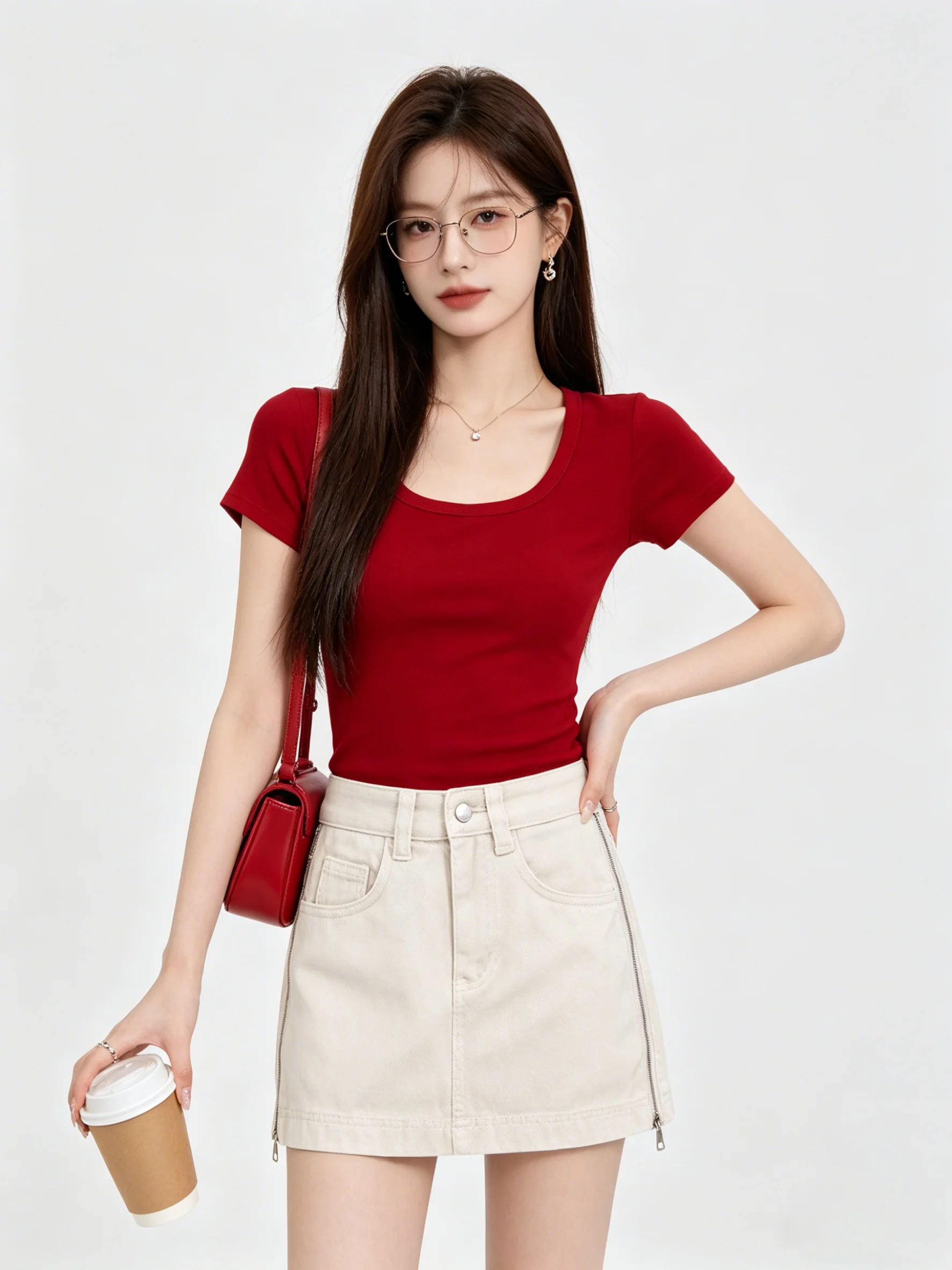 Casual High Waist A-Line Skirt Denim Slimming Versatile Spicy Girl Style Daily Leisure Denim Skirts Women's Fashion
Casual High Waist A-Line Skirt Denim Slimming Versatile Spicy Girl Style Daily Leisure Denim Skirts Women's Fashion