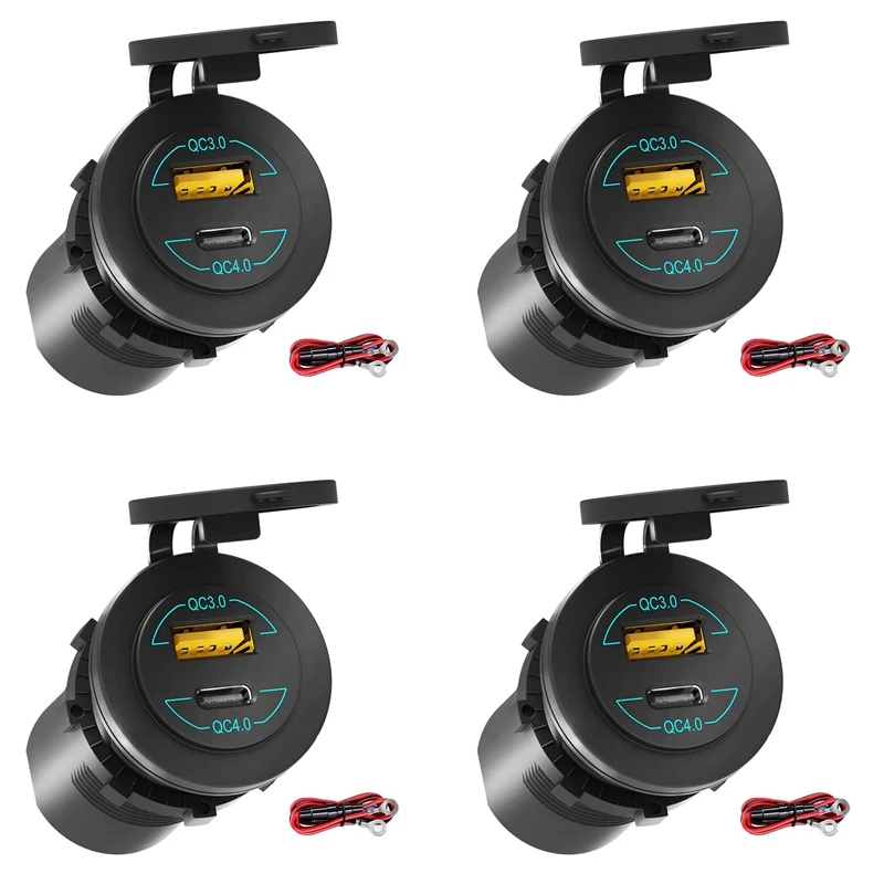 4X Quick Charge 4.0 PD QC 3.0 USB Car Charger 12V 24V 60W USB Outlet Fast Charger For Car, Boat, Truck, RV, Motorcycle
4X Quick Charge 4.0 PD QC 3.0 USB Car Charger 12V 24V 60W USB Outlet Fast Charger For Car, Boat, Truck, RV, Motorcycle