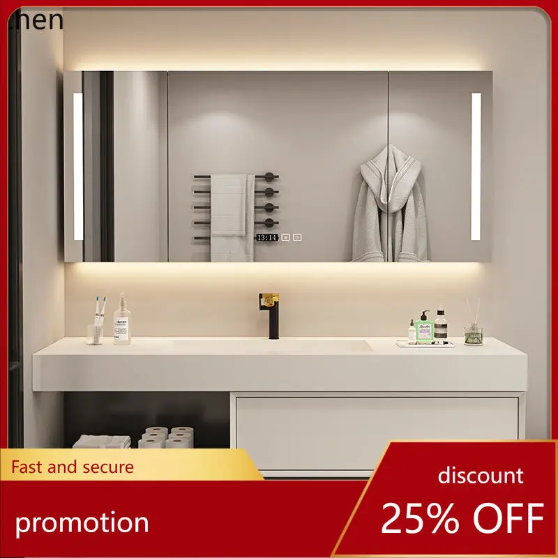 CZ Modern Solid Wood Rock Slab Ceramic Seamless Basin Bathroom Cabinet Set Washroom Wash Hand Wash Face Basin Smart Bathroom
CZ Modern Solid Wood Rock Slab Ceramic Seamless Basin Bathroom Cabinet Set Washroom Wash Hand Wash Face Basin Smart Bathroom