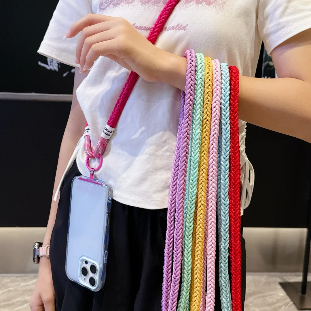 Lanyard Cross-body Shoulder Straps Keychain Silver Smooth Design Long Rope with Replacement Patch for Mobile Phone Accessories
Lanyard Cross-body Shoulder Straps Keychain Silver Smooth Design Long Rope with Replacement Patch for Mobile Phone Accessories