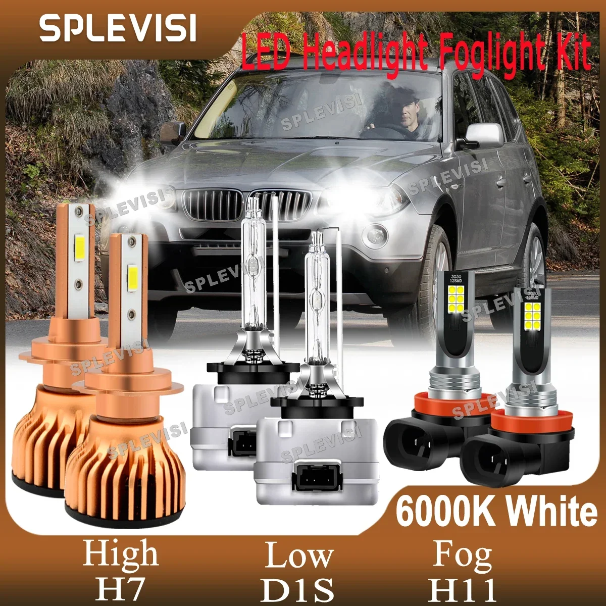 car led Headlight Headlamp H7 D1S H11 High Low Beam Foglamp Replace For BMW X3 2007 2008 2009 2010 6000K White
car led Headlight Headlamp H7 D1S H11 High Low Beam Foglamp Replace For BMW X3 2007 2008 2009 2010 6000K White