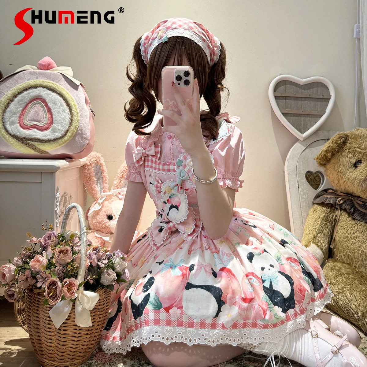 Original Lolita Kawaii Strap Dress Summer Sweet Girls Cute Printed Bow Short Birthday Dress Japanese Daily Lo Dress for Women
Original Lolita Kawaii Strap Dress Summer Sweet Girls Cute Printed Bow Short Birthday Dress Japanese Daily Lo Dress for Women