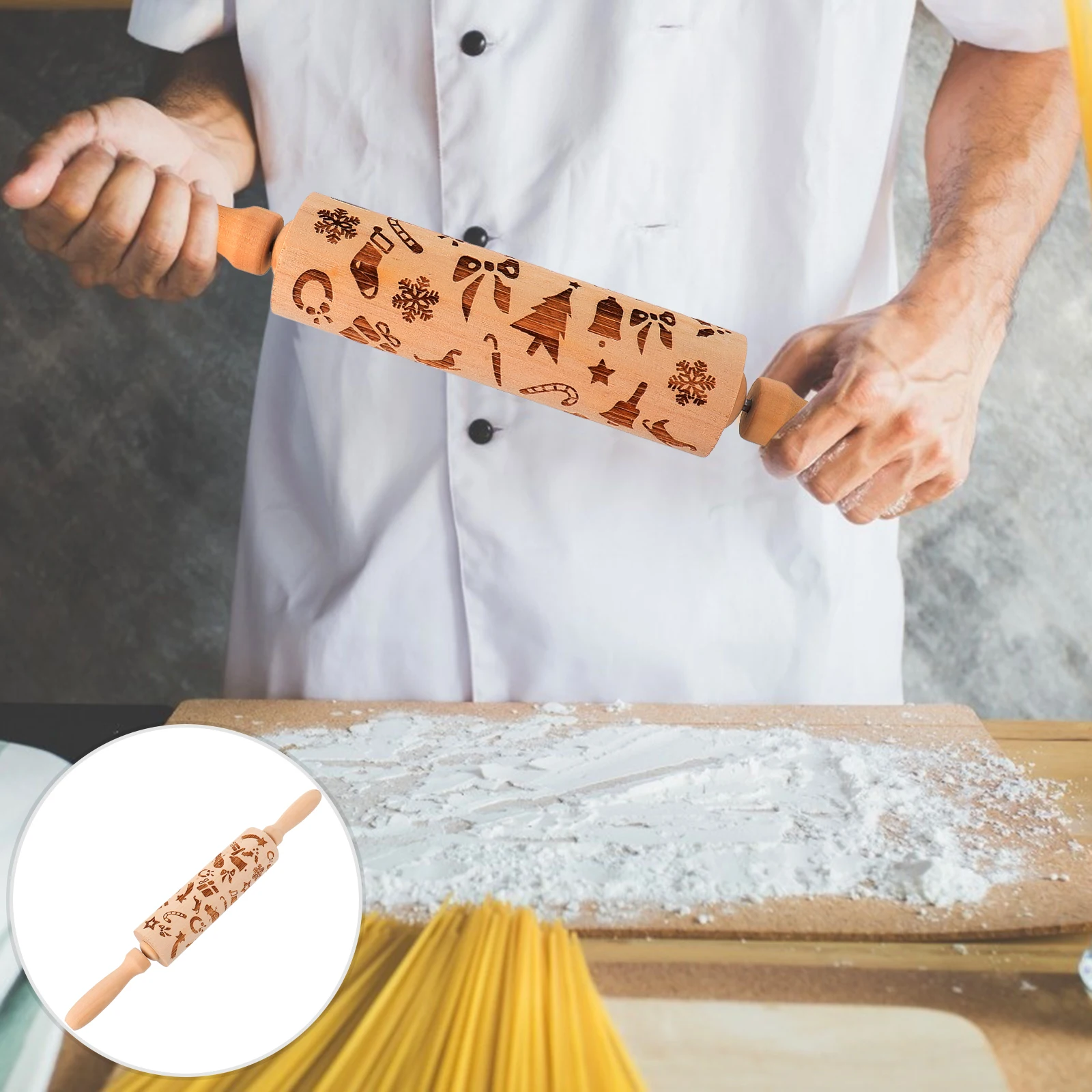 1Pcs Wooden Christmas Printing Rolling Pin Premium Quality Dough Pastry Roller Kitchen Supplies Baking Tool for Cake Pizza Pasta
1Pcs Wooden Christmas Printing Rolling Pin Premium Quality Dough Pastry Roller Kitchen Supplies Baking Tool for Cake Pizza Pasta