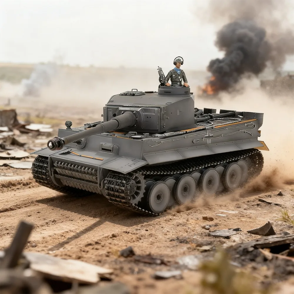 1/16 Tiger 1 Heavy Remote Control Tank with Metal Tracks and Drive Wheels - Painted Remote Control Tank Toy
1/16 Tiger 1 Heavy Remote Control Tank with Metal Tracks and Drive Wheels - Painted Remote Control Tank Toy