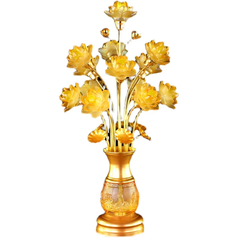 Buddha Worship in Buddhist Hall Guanyin Worship Lamp Seven Products Nine Products Crystal Lotus Lamp Led Imitation Glaze
Buddha Worship in Buddhist Hall Guanyin Worship Lamp Seven Products Nine Products Crystal Lotus Lamp Led Imitation Glaze