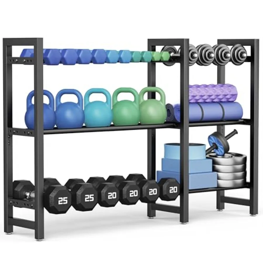 Dumbbell Rack 3-Tier Weight Stand Dumbbell Storage 50In Length For Home Gym Adjustable Spacing
Dumbbell Rack 3-Tier Weight Stand Dumbbell Storage 50In Length For Home Gym Adjustable Spacing