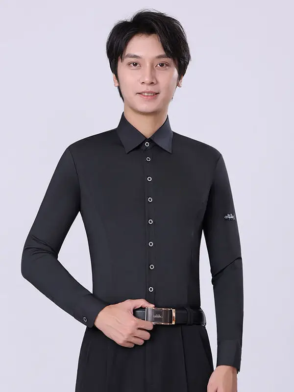 2025 Men's Modern Dance Leotard New Style Simple Slim Fit Black Shirt Waltz Top Long Sleeve Shirt
2025 Men's Modern Dance Leotard New Style Simple Slim Fit Black Shirt Waltz Top Long Sleeve Shirt