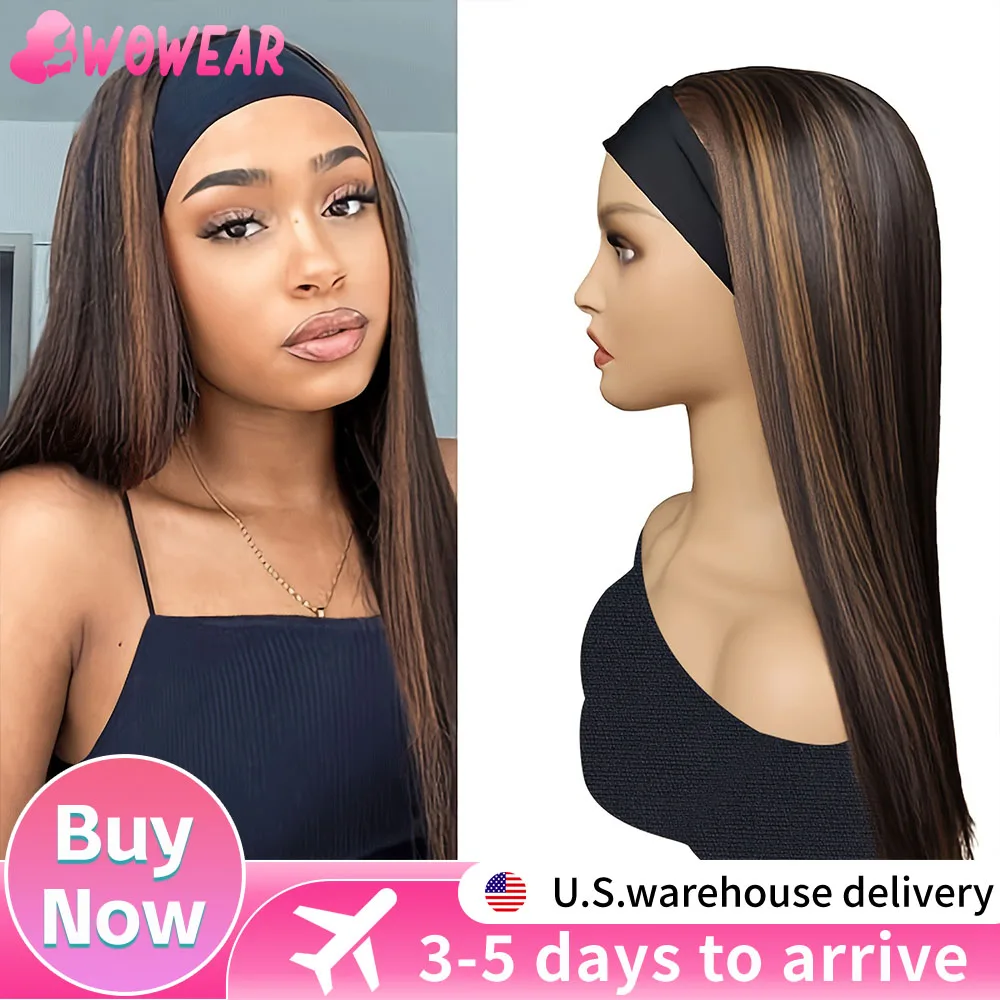 30 Inch Highlight Headband Wig Human Hair Glueless Wigs 1B/30 Straight Human Hair Wigs For Women Wear And Go Beginner Friendly
30 Inch Highlight Headband Wig Human Hair Glueless Wigs 1B/30 Straight Human Hair Wigs For Women Wear And Go Beginner Friendly