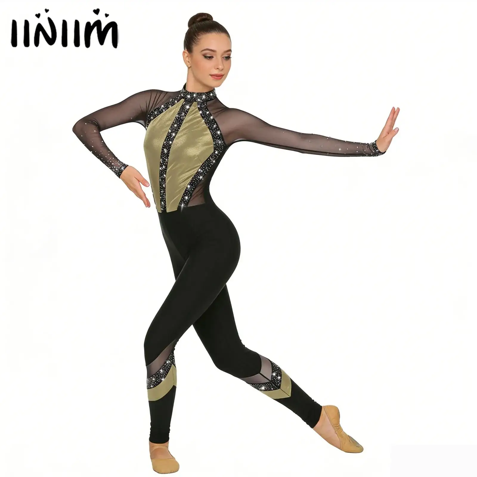 Womens Adult Gymnastics Artistic Figure Skating Ballet Dance Unitards Jumpsuit Sparkling Rhinestones Full Body Leotard Bodysuit
Womens Adult Gymnastics Artistic Figure Skating Ballet Dance Unitards Jumpsuit Sparkling Rhinestones Full Body Leotard Bodysuit