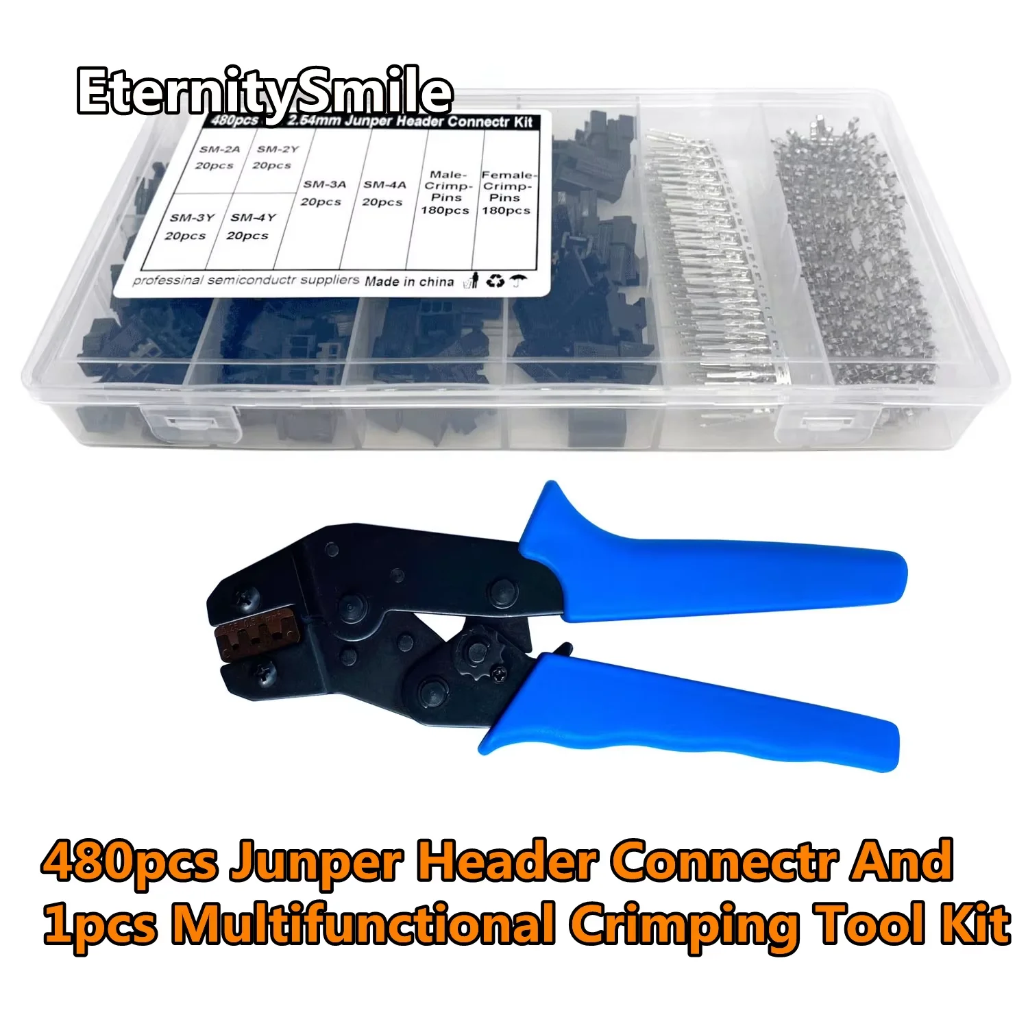 480Pcs/Set 2.54mm Male+Female Dupont Wire Jumper Line Cable 2/3/4 Pin Header Connector Housing Electronic Crimping Tool DIY Kit
480Pcs/Set 2.54mm Male+Female Dupont Wire Jumper Line Cable 2/3/4 Pin Header Connector Housing Electronic Crimping Tool DIY Kit