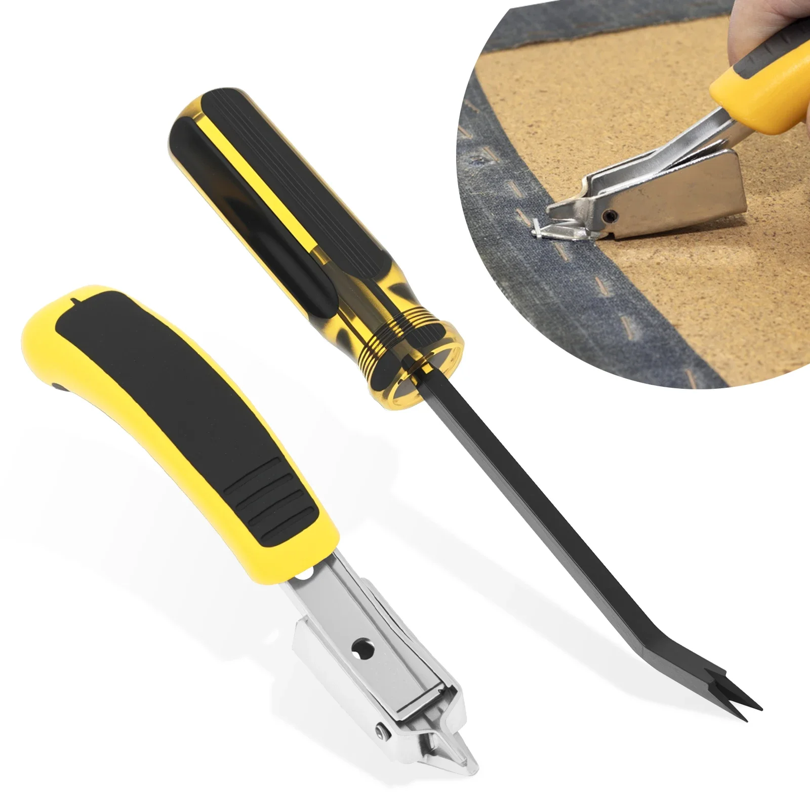 2 Pcs Staple Remover Heavy Staples Nail Puller Practical Upholstery Staple Remover Tools for Carpet Furnishing Floor and Carton
2 Pcs Staple Remover Heavy Staples Nail Puller Practical Upholstery Staple Remover Tools for Carpet Furnishing Floor and Carton