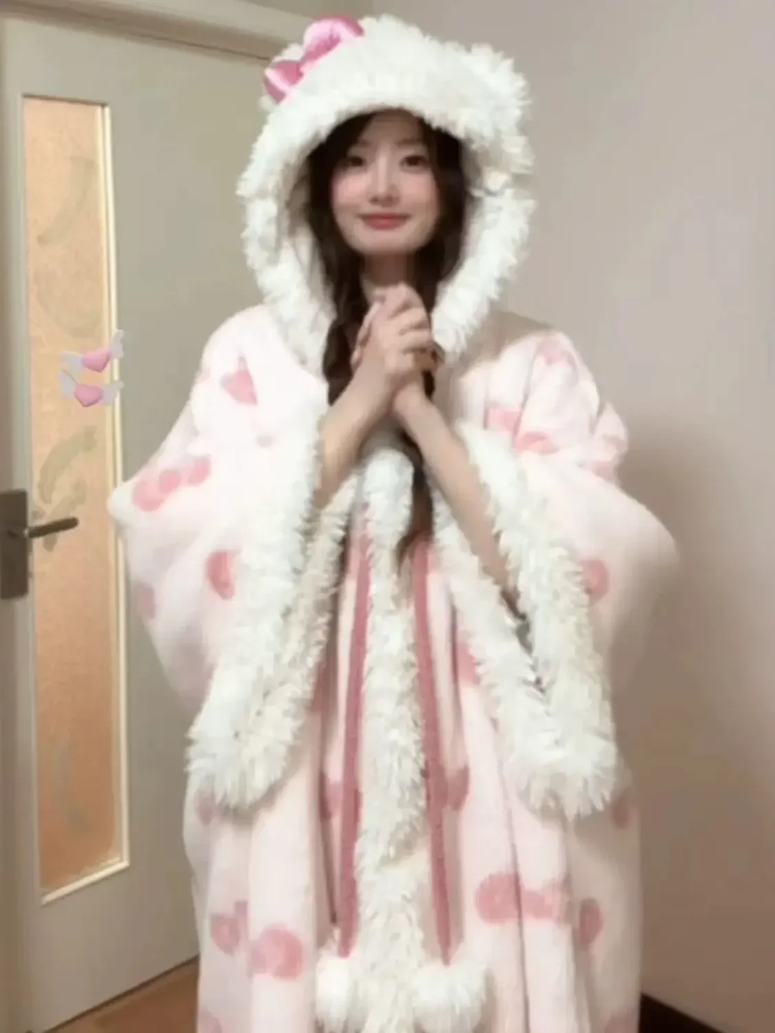 Sanrio Hello Kitty Nightgown Winter Warm Loose Comfortable Hooded Nightgown Velvet Thickened Kawaii Cartoon Home Clothes
Sanrio Hello Kitty Nightgown Winter Warm Loose Comfortable Hooded Nightgown Velvet Thickened Kawaii Cartoon Home Clothes