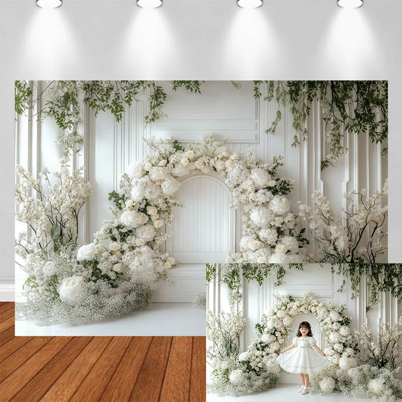LS Photography Background French Style White Wall Flower Green Branch Decor Wedding Birthday Adult Portrait Photo Backdrop
LS Photography Background French Style White Wall Flower Green Branch Decor Wedding Birthday Adult Portrait Photo Backdrop