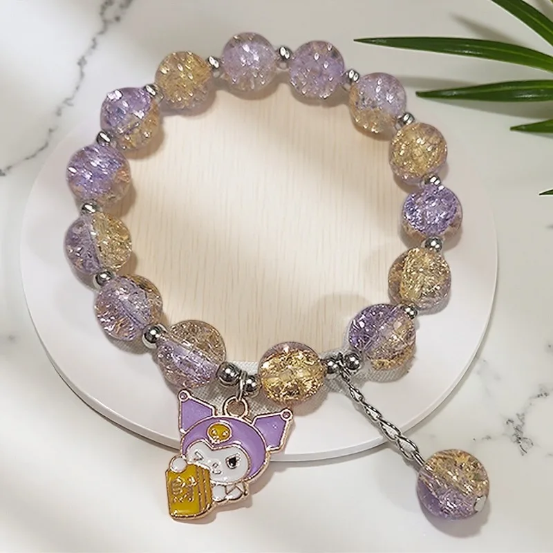 New Sanrio Fashion Hello Kitty Two Tone Crackle Chain Bead Bracelet for Women Fantasy Dreamy Colorful Crystal Beads Girl Jewelry
New Sanrio Fashion Hello Kitty Two Tone Crackle Chain Bead Bracelet for Women Fantasy Dreamy Colorful Crystal Beads Girl Jewelry