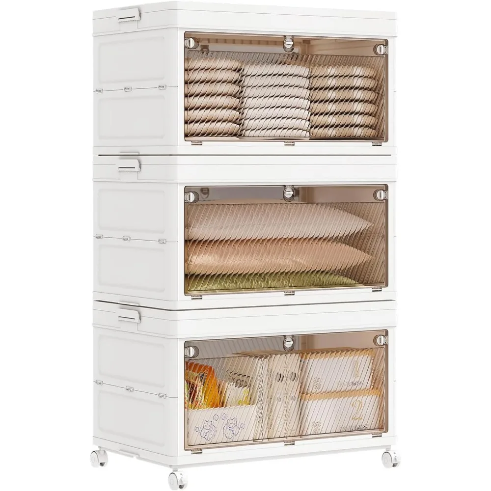 Stackable Storage Bins with LIDS, Closet Organizer and Storage Bins, with Wheels, Collapsible Storage Bins
Stackable Storage Bins with LIDS, Closet Organizer and Storage Bins, with Wheels, Collapsible Storage Bins