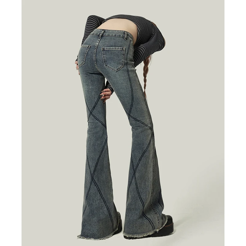 Blue High-waisted Women's Bell-bottoms Jeans Street Fashion Korean Retro Wide-legged Jeans 2023 Winter Women's Jeans
Blue High-waisted Women's Bell-bottoms Jeans Street Fashion Korean Retro Wide-legged Jeans 2023 Winter Women's Jeans