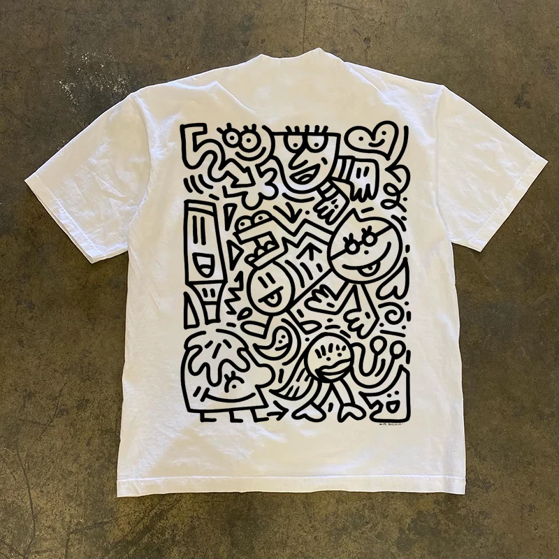 Back Messy Villain Printed Short-Sleeved T-Shirts for Men and Women Couple Wear Summer New Men's Tops Casual T-Shirts
Back Messy Villain Printed Short-Sleeved T-Shirts for Men and Women Couple Wear Summer New Men's Tops Casual T-Shirts