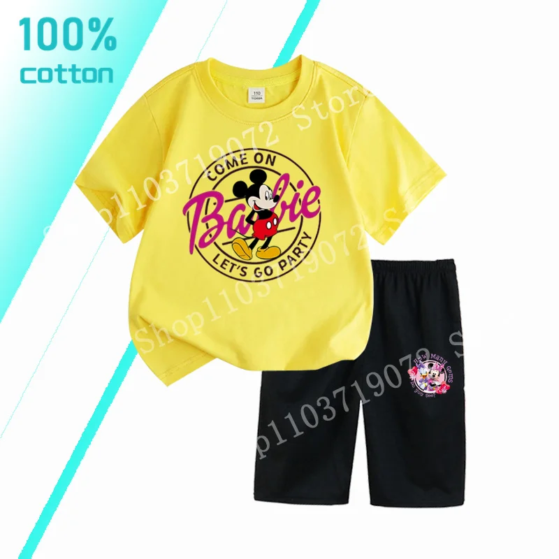 100% Cotton T-shirt Sets Summer Fashion Kids Disney Minnie Pattern printing Boys Girls suits Short Sleeve Round Neck Casual Sets
100% Cotton T-shirt Sets Summer Fashion Kids Disney Minnie Pattern printing Boys Girls suits Short Sleeve Round Neck Casual Sets