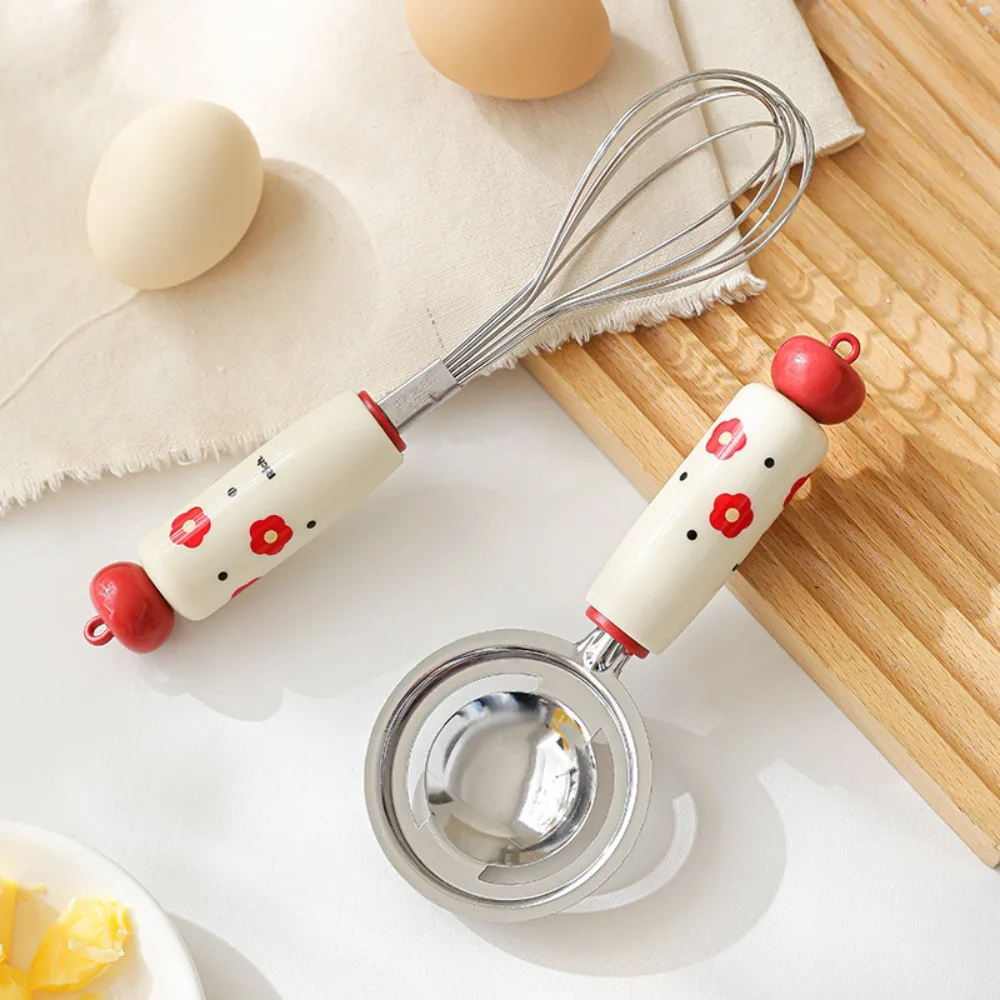 5pcs Stainless Steel Dopamine Baking Tool Comfortable Handle Thickened Egg Beater/Separator/Spoon Rust-proof Cooking Tool Set
5pcs Stainless Steel Dopamine Baking Tool Comfortable Handle Thickened Egg Beater/Separator/Spoon Rust-proof Cooking Tool Set