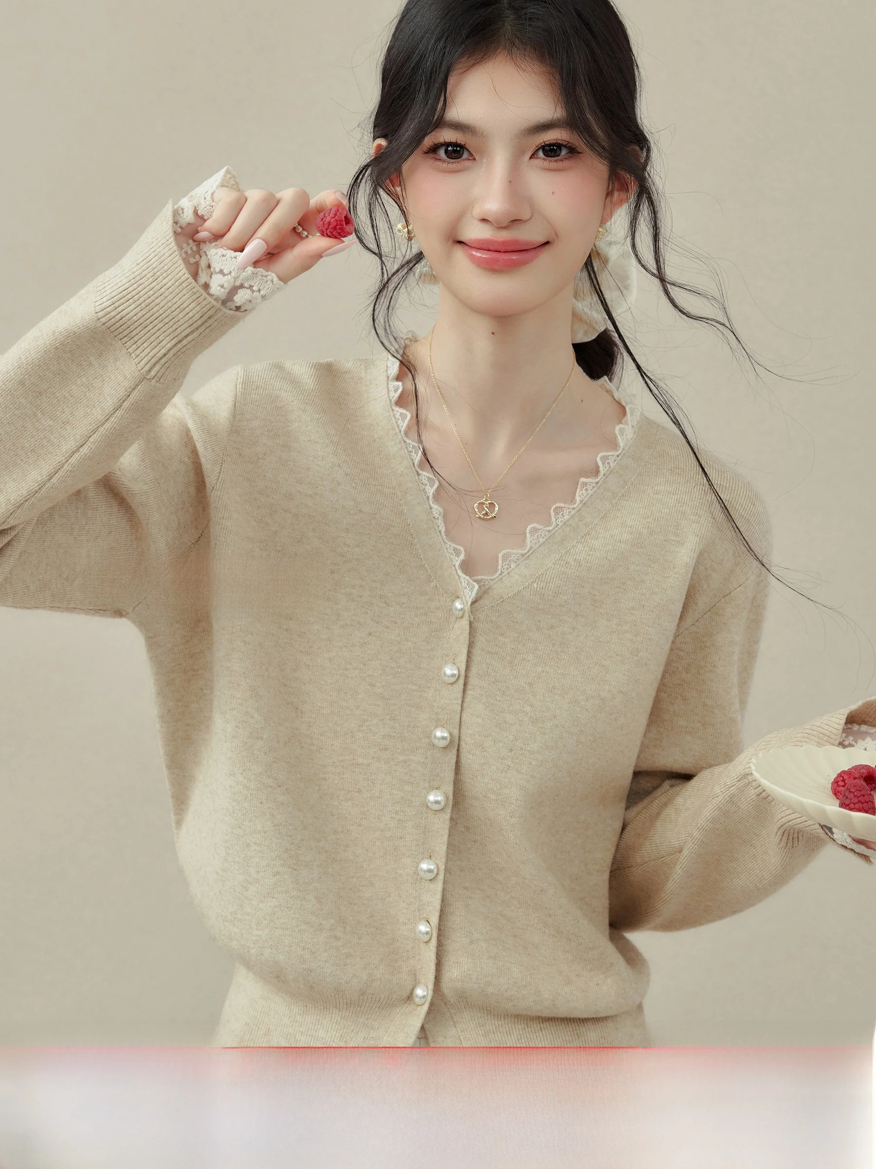 Autumn Winter Women's Knitted V-neck Open Cardigan Ouyang Xi Maple Syrup Chestnut Base Layer Shirt Outerwear Top
Autumn Winter Women's Knitted V-neck Open Cardigan Ouyang Xi Maple Syrup Chestnut Base Layer Shirt Outerwear Top