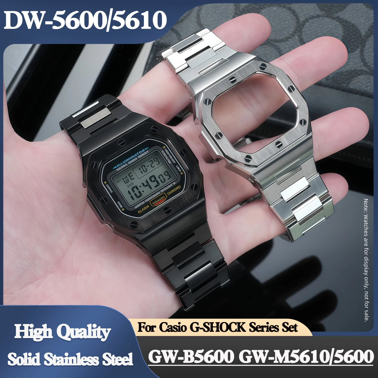 Высококачественный набор из нержавеющей стали DW5600 для Casio G-GSOCK DW5600 GWB5600 GWM5610: Маленький квадратный модифицированный металлический корпус и ремешок
Высококачественный набор из нержавеющей стали DW5600 для Casio G-GSOCK DW5600 GWB5600 GWM5610: Маленький квадратный модифицированный металлический корпус и ремешок
