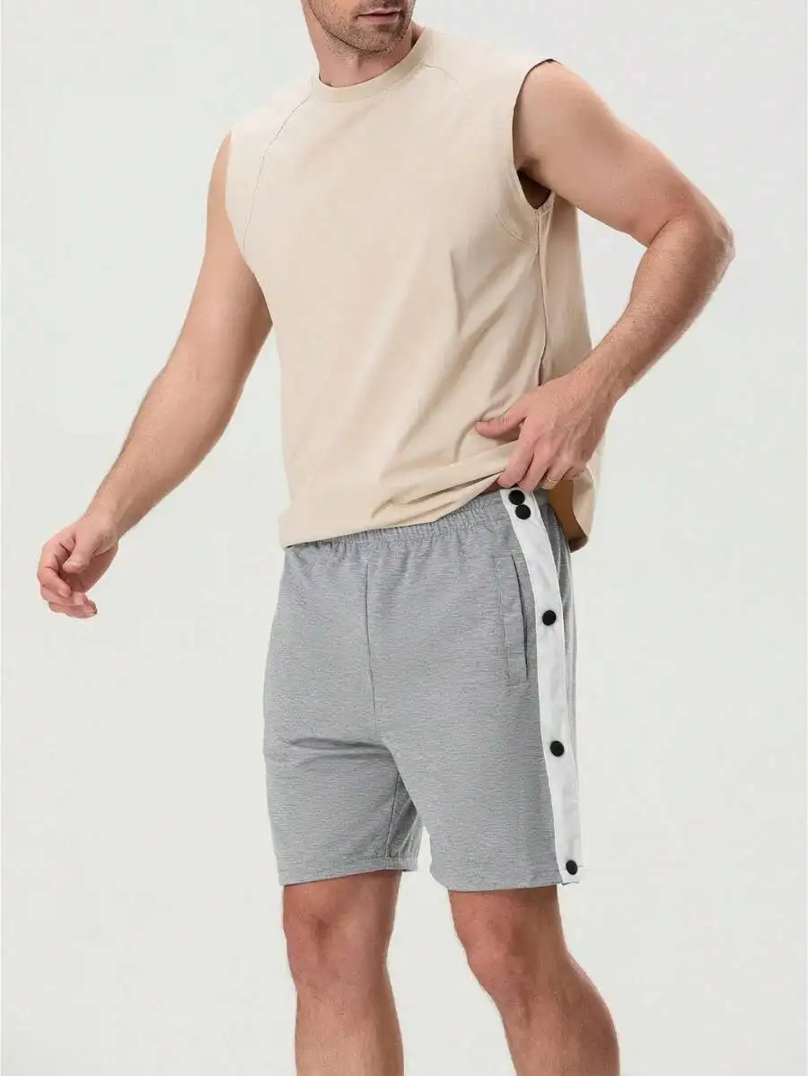 Mens Casual Summer Shorts With Side Buttons And Pockets Elastic Waist Loose Fit
Mens Casual Summer Shorts With Side Buttons And Pockets Elastic Waist Loose Fit