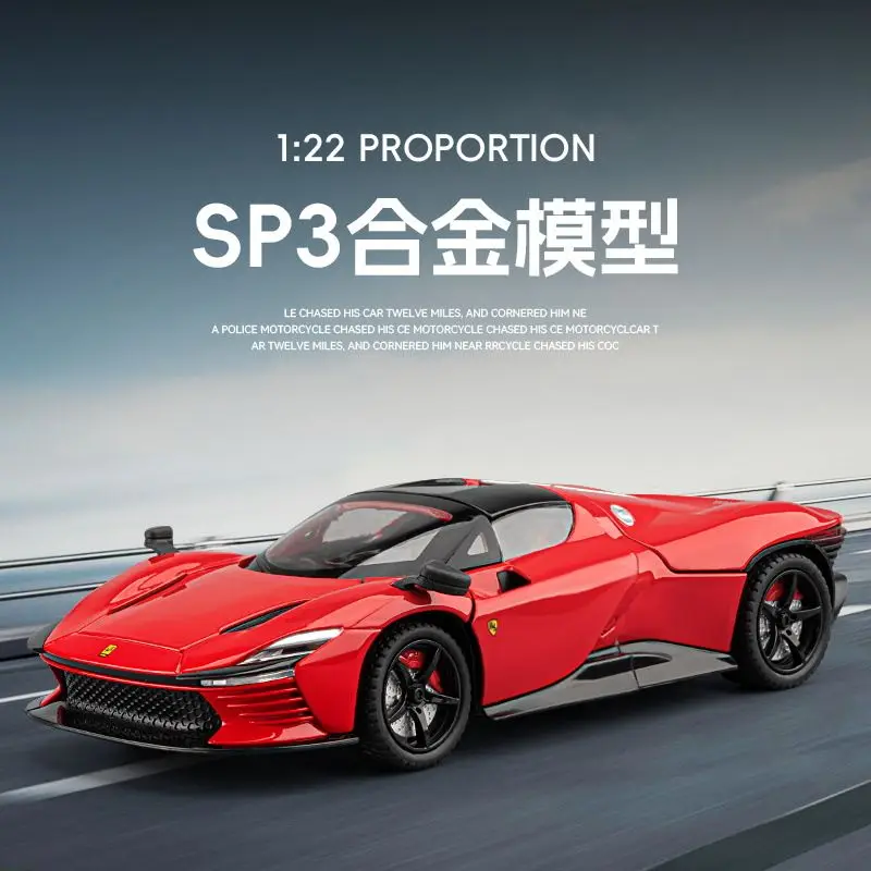 1:22 Ferrar SP3 Diecast Alloy Supercar Model with Shock Absorption for Car Collectors Hobby Display Desktop Collection Ornament
1:22 Ferrar SP3 Diecast Alloy Supercar Model with Shock Absorption for Car Collectors Hobby Display Desktop Collection Ornament