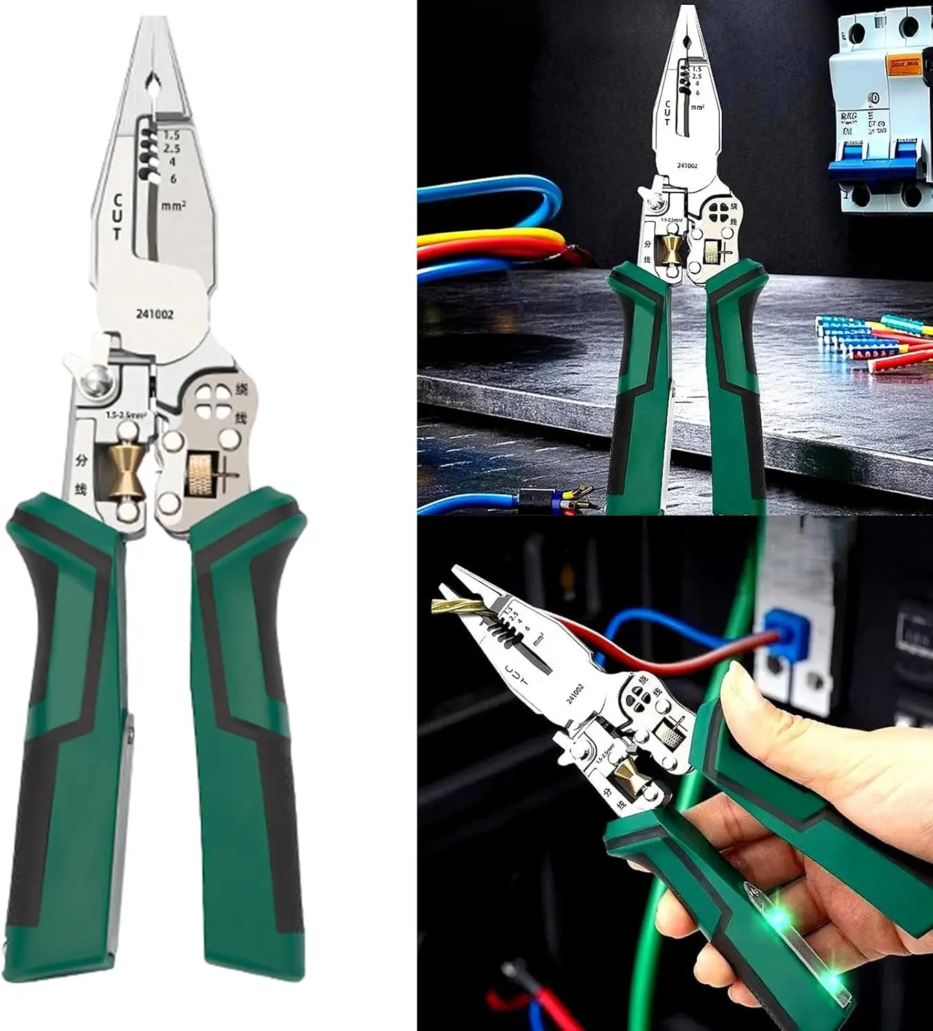 Multifunctional Wire Stripper Pliers Needle Nose Cable Cutter Crimping Tool with Voltage Detector Electrician Hand Tool
Multifunctional Wire Stripper Pliers Needle Nose Cable Cutter Crimping Tool with Voltage Detector Electrician Hand Tool