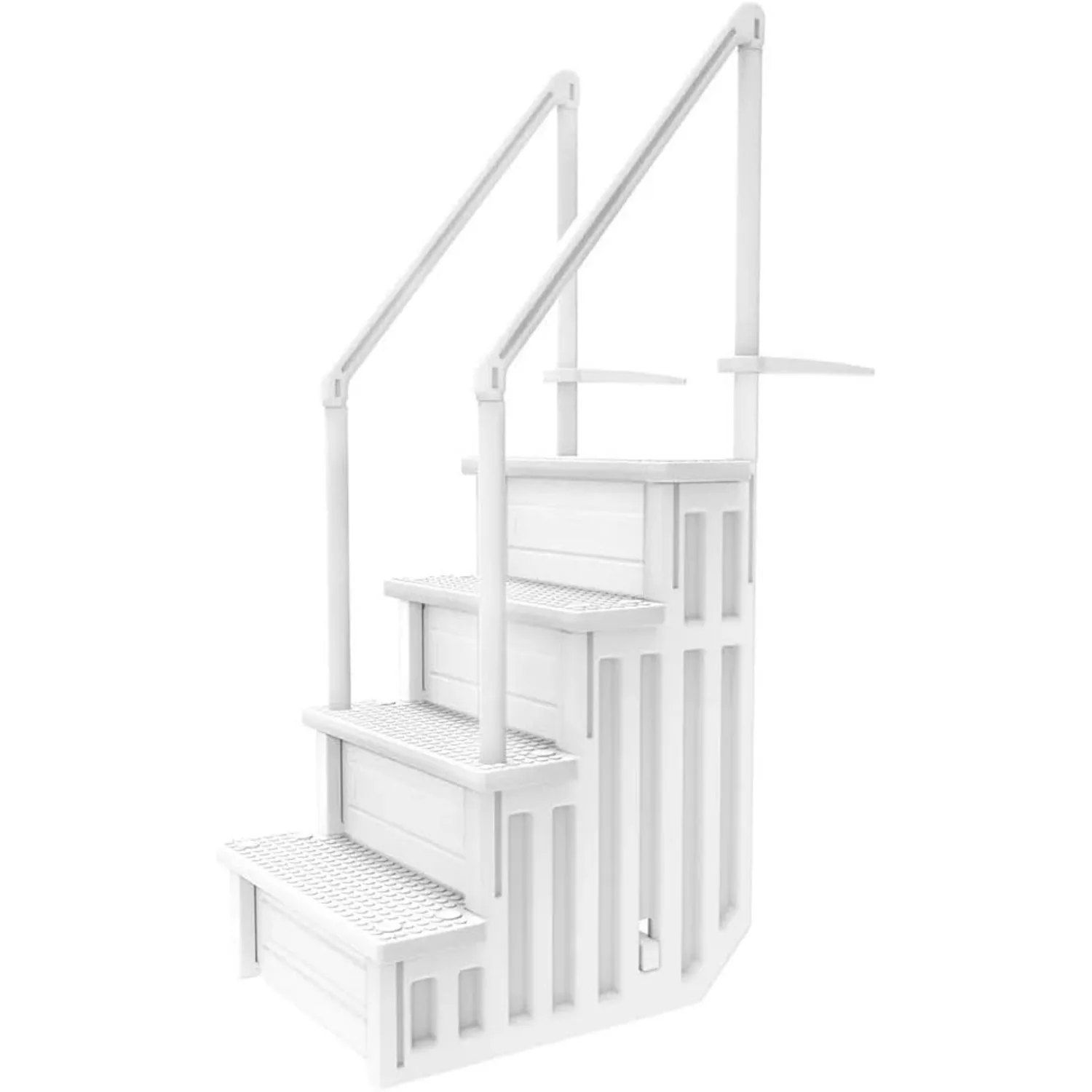 Anti-Slip in-Pool Steps | White | for Above Ground Swimming Pools | Can Mount to Decks 48" to 54" H |
Anti-Slip in-Pool Steps | White | for Above Ground Swimming Pools | Can Mount to Decks 48" to 54" H |