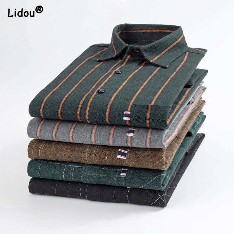 2023 New Spring and Autumn Casual Loose Versatile Polo Stripe Long Sleeve Panel Contrast Oversized High Quality Brushed Shirt
2023 New Spring and Autumn Casual Loose Versatile Polo Stripe Long Sleeve Panel Contrast Oversized High Quality Brushed Shirt
