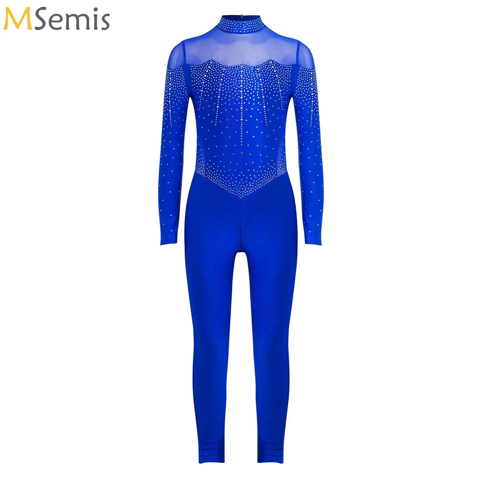 Teens Girls Long Sleeves Gymnastics Jersey Dance Jumpsuit Shiny Rhinestone Ballet Dance Full Body Leotard Figure Skating Costume
Teens Girls Long Sleeves Gymnastics Jersey Dance Jumpsuit Shiny Rhinestone Ballet Dance Full Body Leotard Figure Skating Costume