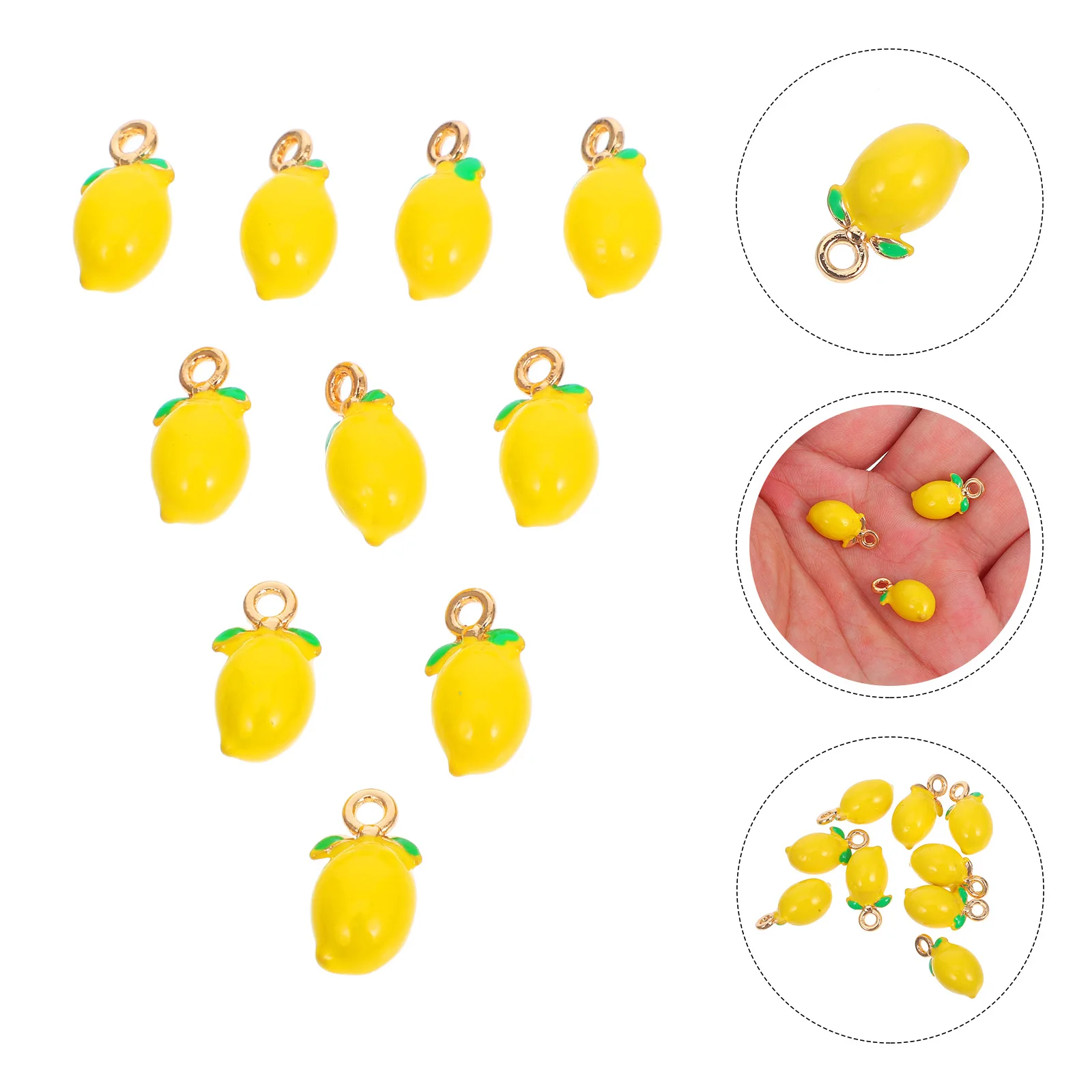 10pcs Diy Alloy Pendants For Jewelry Making Keychain Necklace Clavicle Accessories Lemon Shaped Charms Key Rings Hanging
10pcs Diy Alloy Pendants For Jewelry Making Keychain Necklace Clavicle Accessories Lemon Shaped Charms Key Rings Hanging
