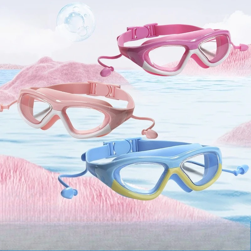 Children's silicone swimming goggles large frame one-piece earplugs high definition anti-fog and anti-diving goggles
Children's silicone swimming goggles large frame one-piece earplugs high definition anti-fog and anti-diving goggles