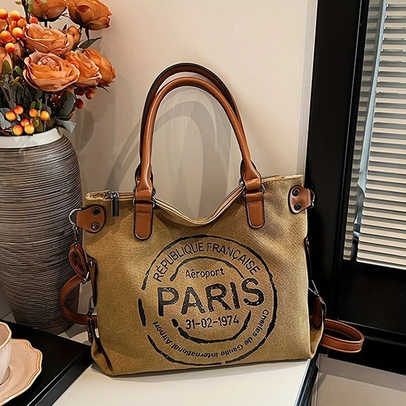 Hot sell Vintage Inspired Canvas Letter-Themed Crossbody Tote Bag Durable Spacious Perfect for Work Travel School or Vacation
Hot sell Vintage Inspired Canvas Letter-Themed Crossbody Tote Bag Durable Spacious Perfect for Work Travel School or Vacation