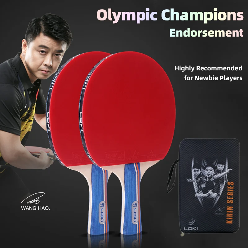 Loki Table Tennis Rackets 5 Ply Pure Wood Offensive Ping Pong Racket 2 Pcs for Beginners Newbie Players
Loki Table Tennis Rackets 5 Ply Pure Wood Offensive Ping Pong Racket 2 Pcs for Beginners Newbie Players