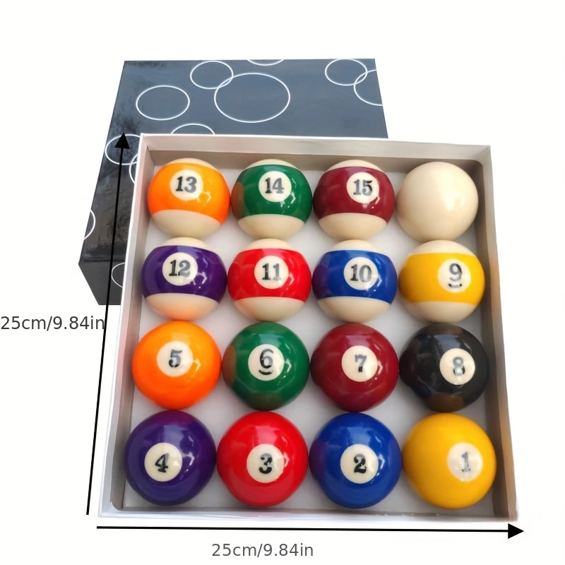 New TV Billiard Balls Crystal Balls Middle Eight Billiard Balls Durable Phenolic Resin Sixteen-Color Table
New TV Billiard Balls Crystal Balls Middle Eight Billiard Balls Durable Phenolic Resin Sixteen-Color Table