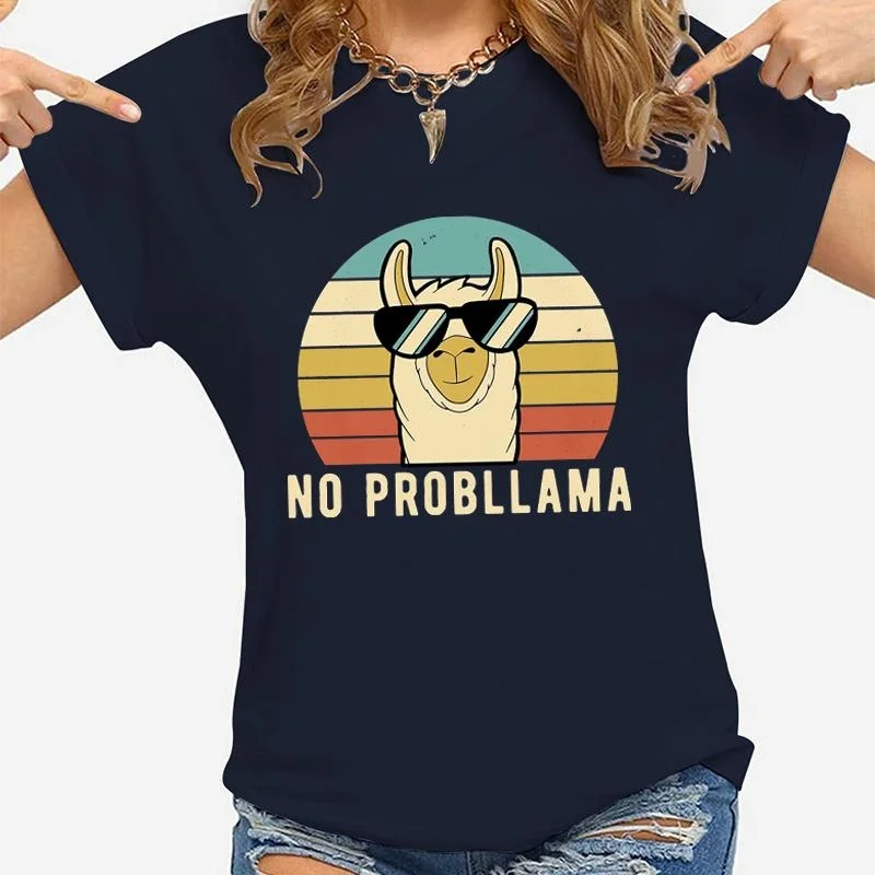 Funny Llama Graphic Printed T-shirt Fashion Creative Design T Shirt Women Men Casual Crew Neck Loose Short Sleeve
Funny Llama Graphic Printed T-shirt Fashion Creative Design T Shirt Women Men Casual Crew Neck Loose Short Sleeve