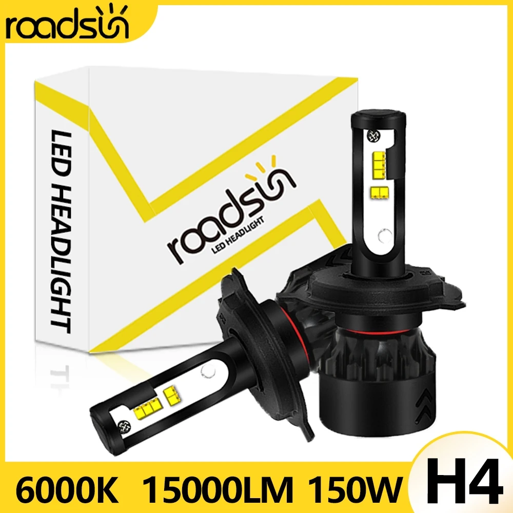 2Pcs Super Bright 15000LM LED 150W Headlight Bulb H4 9003 HB2 Hi/Lo Beam Canbus 2-Side CSP Chips 12V 24V 6000K White Light
2Pcs Super Bright 15000LM LED 150W Headlight Bulb H4 9003 HB2 Hi/Lo Beam Canbus 2-Side CSP Chips 12V 24V 6000K White Light