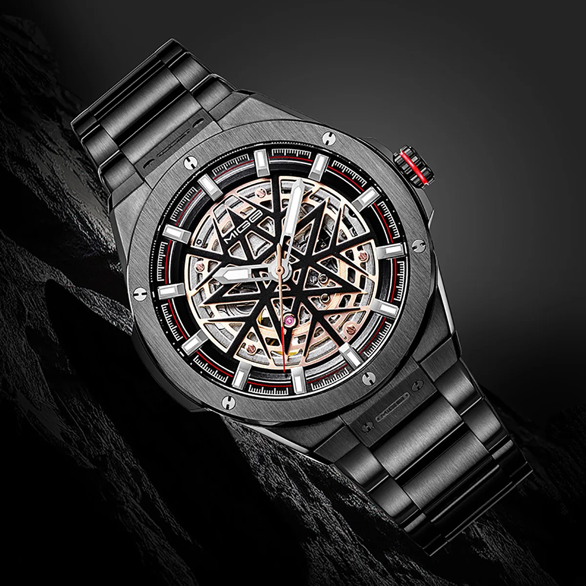 MIGE Original Miyota Skeleton Automatical Mechanical Watch for Men Waterproof Luminous Sapphire Stainless Steel men's Wristwatch
MIGE Original Miyota Skeleton Automatical Mechanical Watch for Men Waterproof Luminous Sapphire Stainless Steel men's Wristwatch