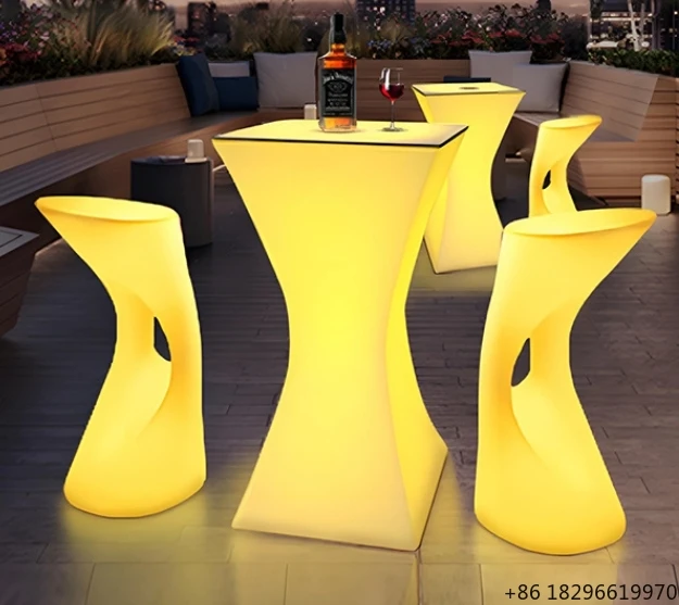 Portable LED Bar Counter Table & Illuminated Bar Chair Set for Nightclub Outdoor Hotel
Portable LED Bar Counter Table & Illuminated Bar Chair Set for Nightclub Outdoor Hotel