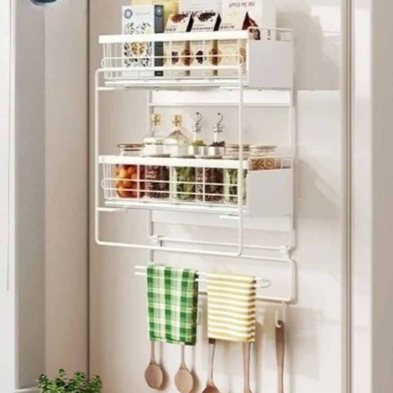 Firm Magnetic suction pull refrigerator rack Multifunctional magnetic seasoning rack Kitchen roll paper rack Refrigerator side
Firm Magnetic suction pull refrigerator rack Multifunctional magnetic seasoning rack Kitchen roll paper rack Refrigerator side