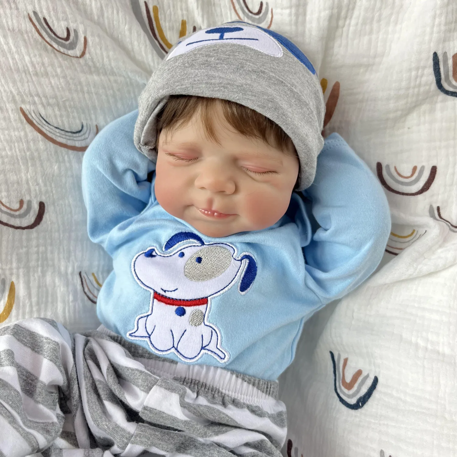 BZDOLL 48CM Asleep Reborn Black Brown Skin Baby Doll Toy For Girl Vinyl Limbs Cloth Body Doll Lifelike Handmade Birthday Gift
BZDOLL 48CM Asleep Reborn Black Brown Skin Baby Doll Toy For Girl Vinyl Limbs Cloth Body Doll Lifelike Handmade Birthday Gift