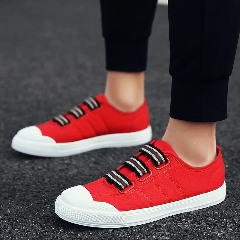 Elastic Band Canvas Shoes Man Cheap Red Skateboard Shoes For Men Sneakers Platform Low Cut Men's Vulcanize Shoes zapatos hombre
Elastic Band Canvas Shoes Man Cheap Red Skateboard Shoes For Men Sneakers Platform Low Cut Men's Vulcanize Shoes zapatos hombre