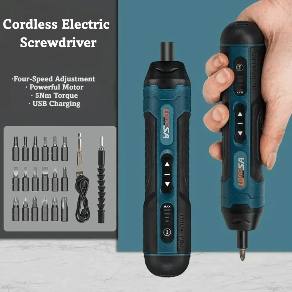 Mini Size Electric Screwdriver 1300mAh Cordless Power Drill with LED Light Rechargeable Repair Tools Disassembly Tasks
Mini Size Electric Screwdriver 1300mAh Cordless Power Drill with LED Light Rechargeable Repair Tools Disassembly Tasks
