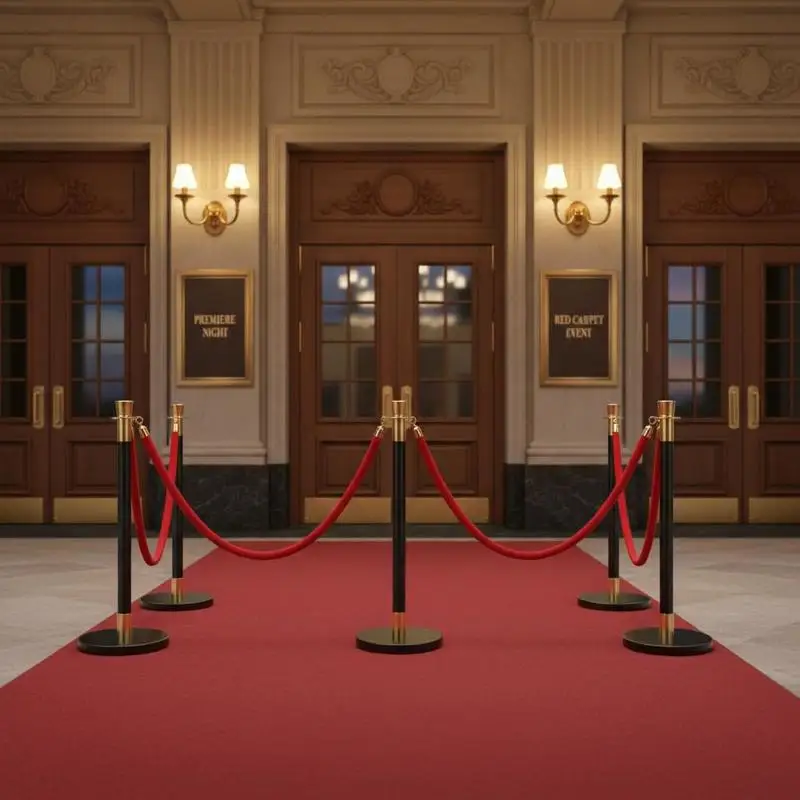 Crowd Control Barriers 38 Inch For Theater Wedding Party Red Velvet Ropes Sand Injection Base Golden Finish Metal Stanchion Posts Set of 6
Crowd Control Barriers 38 Inch For Theater Wedding Party Red Velvet Ropes Sand Injection Base Golden Finish Metal Stanchion Posts Set of 6