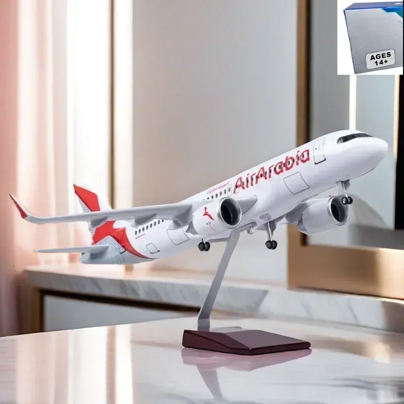 Scale A320 Diecast Resin 47CM 1:80 Model AirArabia Airlines Airbus Plane Plane With Light And Wheel Airplane Collection Display
Scale A320 Diecast Resin 47CM 1:80 Model AirArabia Airlines Airbus Plane Plane With Light And Wheel Airplane Collection Display