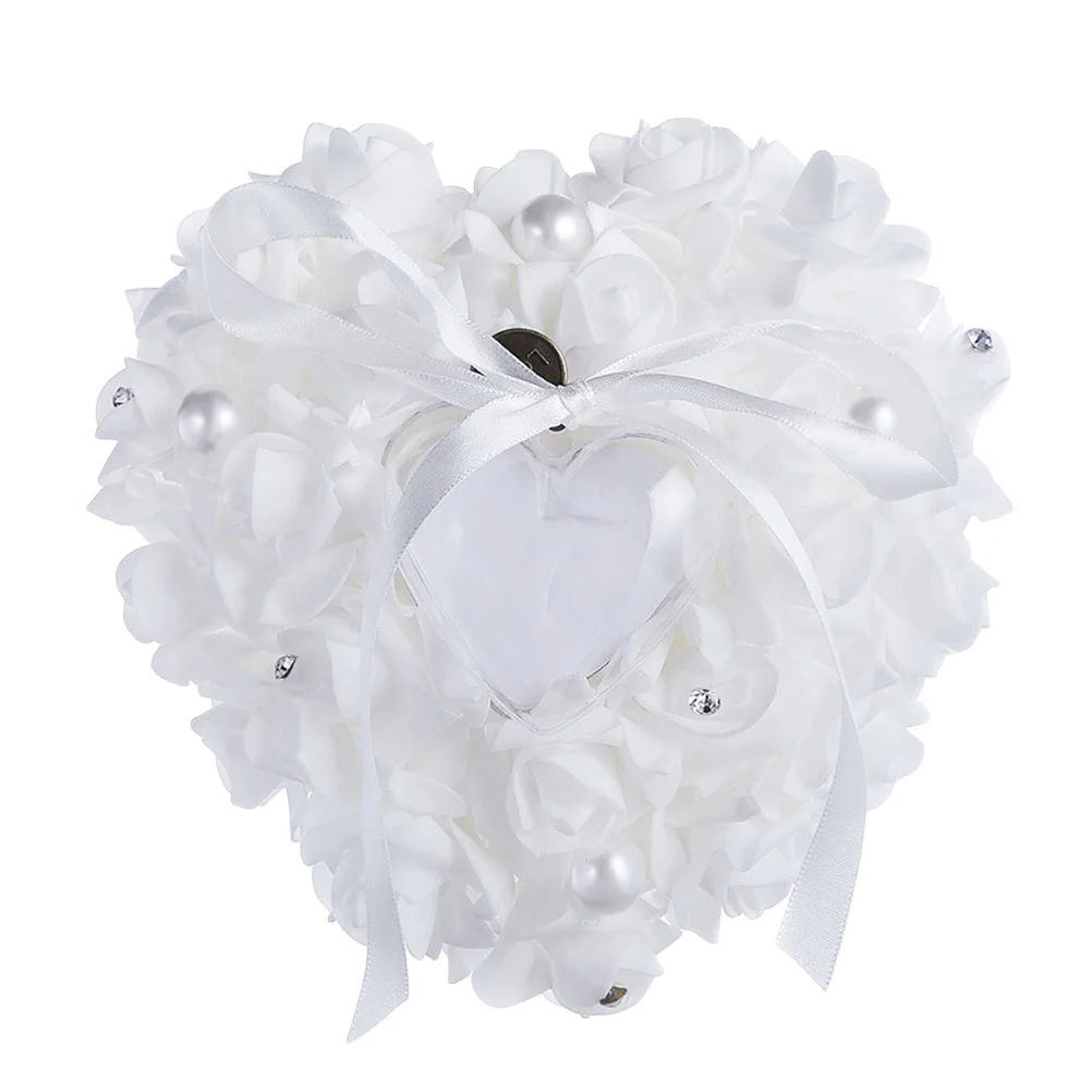 Heart Shaped Ring Box White Roses Wedding Decor Valentine Gift Bridal Accessory Reusable Craft Ornaments PE Material
Heart Shaped Ring Box White Roses Wedding Decor Valentine Gift Bridal Accessory Reusable Craft Ornaments PE Material