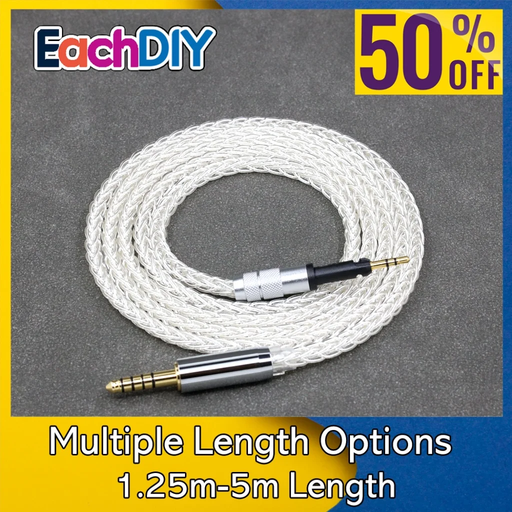8 Core 99% 7n Pure Silver Palladium Earphone Cable For Sennheiser HD6 HD7 HD8 MIX DJ HD595 LN008409
8 Core 99% 7n Pure Silver Palladium Earphone Cable For Sennheiser HD6 HD7 HD8 MIX DJ HD595 LN008409