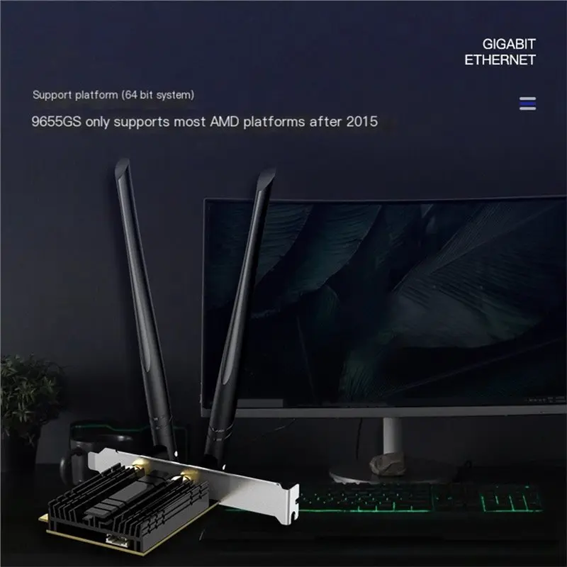 EDUP Wifi 6 Gigabit 1800Mbps Network Card Pcie Wireless Receiver Adapter Bluetooth 5.2 Network Card With Base
EDUP Wifi 6 Gigabit 1800Mbps Network Card Pcie Wireless Receiver Adapter Bluetooth 5.2 Network Card With Base