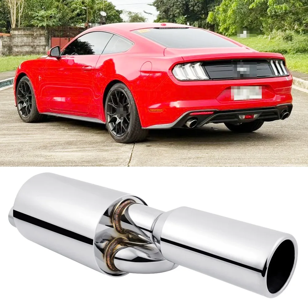 Universal Twin Loop Exhaust Muffler 2.5" Inlet 4.0" Tip Chrome Polished For AUDI A3 A4 A5 A6 For Ford Mustang 1964-UP
Universal Twin Loop Exhaust Muffler 2.5" Inlet 4.0" Tip Chrome Polished For AUDI A3 A4 A5 A6 For Ford Mustang 1964-UP